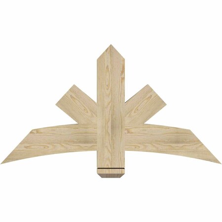 Ekena Millwork Alberta Rough Sawn Timber Gable Bracket, Douglas Fir, 48"W x 26"H x 4"D x 6"F, 13/12 Pitch GBW048X26X0406ALB00RDF